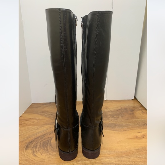 Donald J Pliner Black Elastic Knee High Boots - Picture 4 of 8
